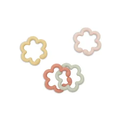 Jollein                    Jeu d'Anneaux Silicone Flowers    Multicolore
