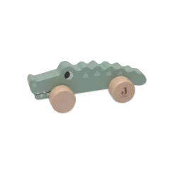 Jollein Jouet en Bois à roulettes Crocodile Sea Green
