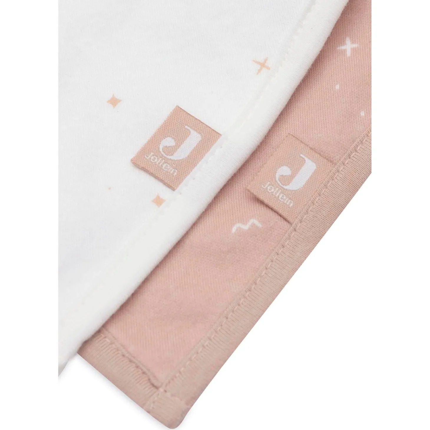 Jollein Lot de 2 Bavoirs Bandana Twinkling Wild Rose