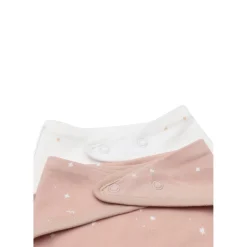 Jollein Lot de 2 Bavoirs Bandana Twinkling Wild Rose