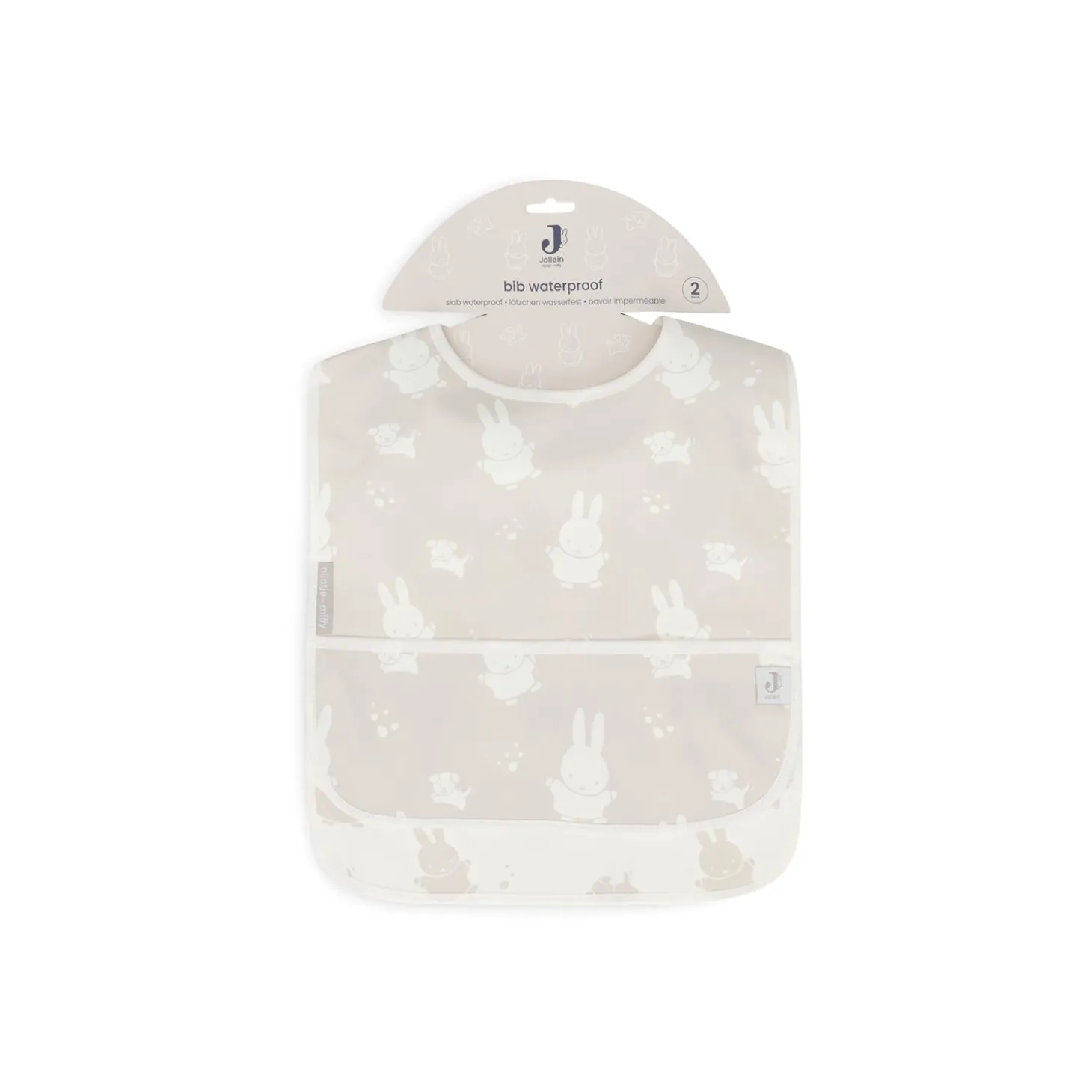 Jollein Lot de 2 Bavoirs imperméable Miffy Nougat