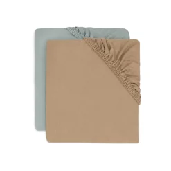 Jollein                    Lot de 2 Drap-housse Jersey    Sea Green