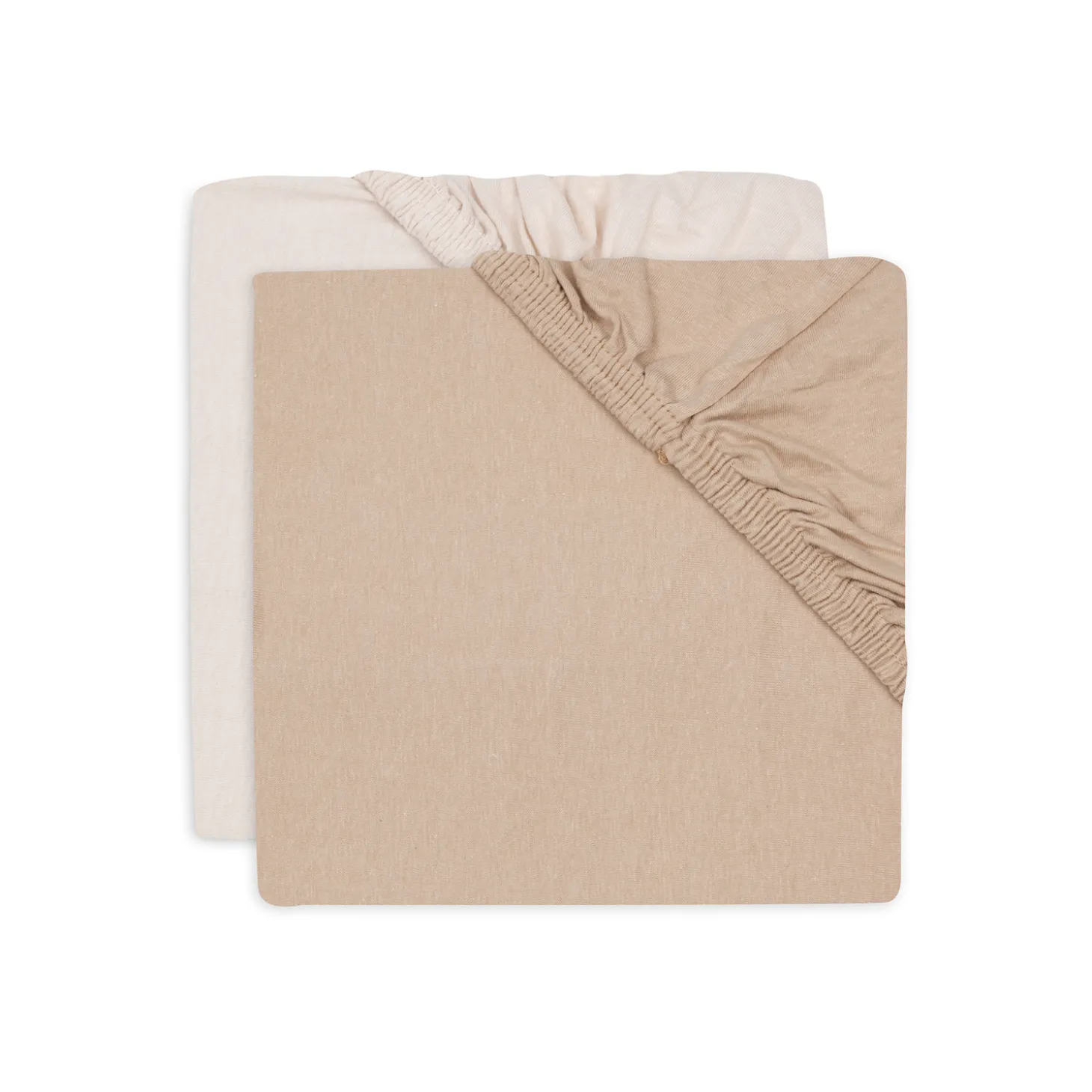 Jollein Lot de 2 Drap-housse Jersey Ivory 40x90 cm