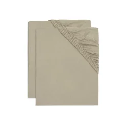 Jollein                    Lot de 2 draps housse jersey    Olive Green            40x80 cm
