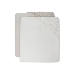 Jollein                    Lot de 2 draps housse jersey    Ivory/Nougat            60x120 cm