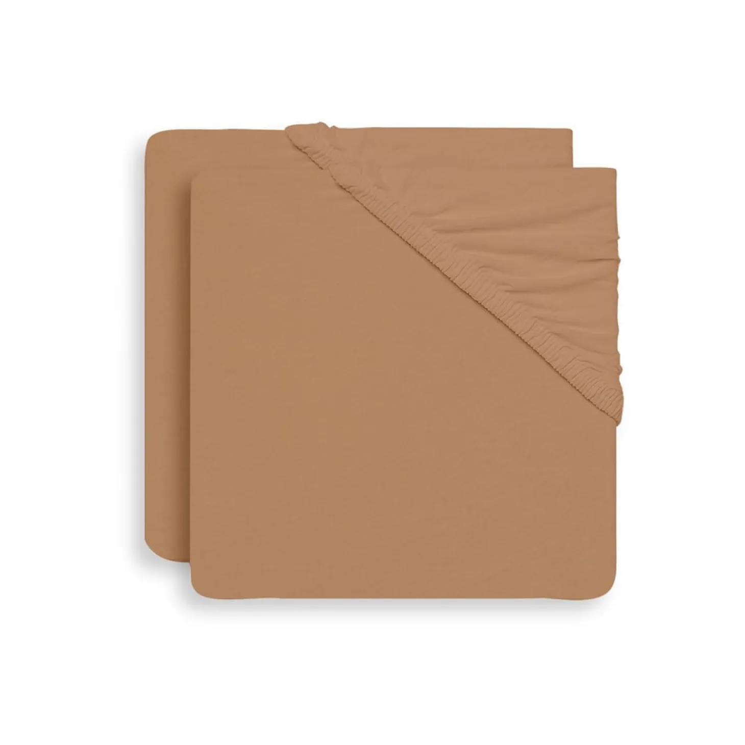 Jollein Lot de 2 draps housse jersey Biscuit