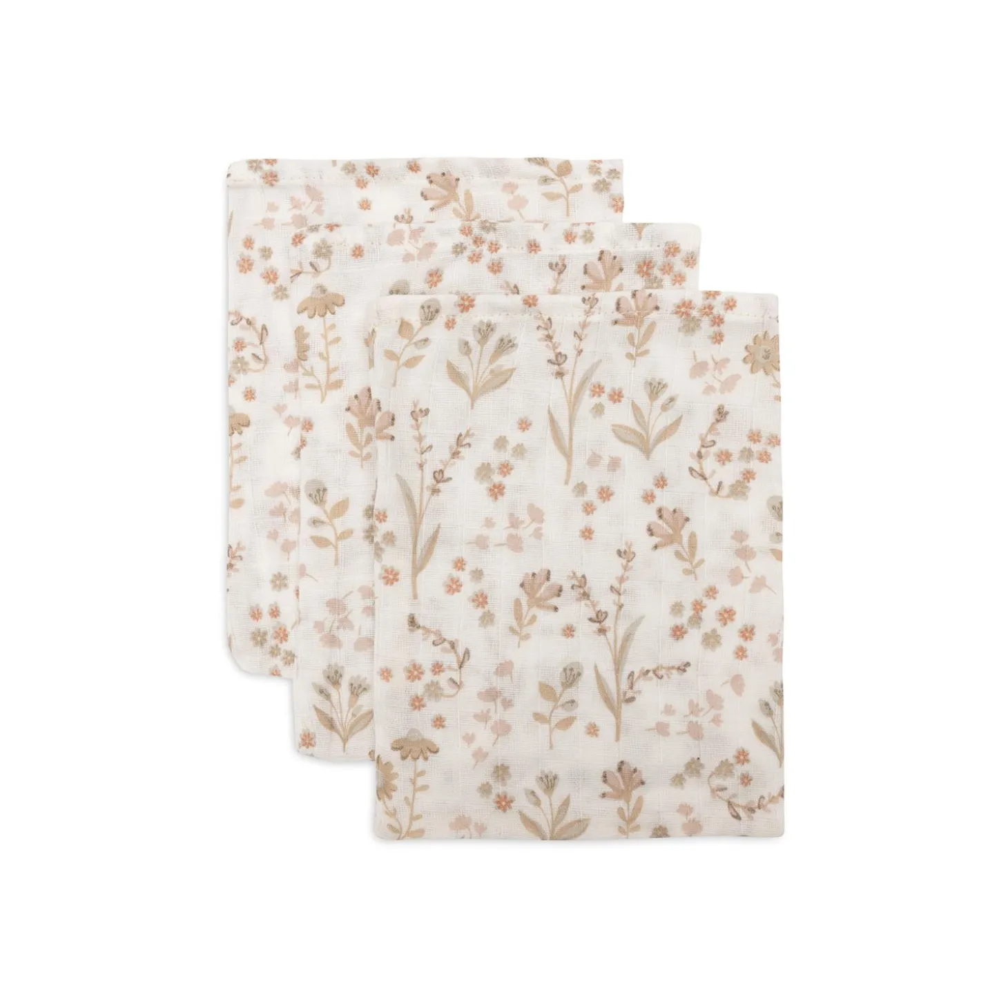 Jollein Lot de 3 Gant de Toilette Bloomy Multicolor 15x20 cm