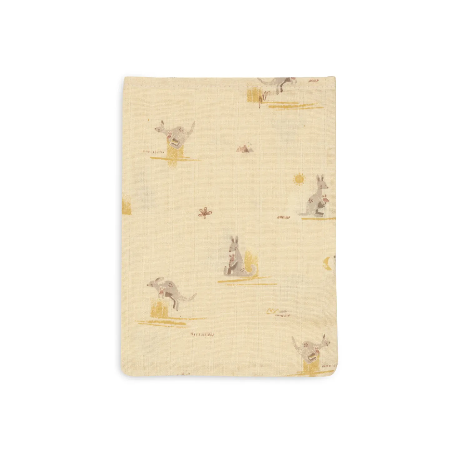 Jollein Lot de 3 Gant de Toilette Gaze de Coton Kangaroots Multicolore 15x20 cm
