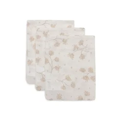 Jollein                    Lot de 3 Gant de Toilette Gaze de Coton Leafy Dreams    Multicolore            15x20 cm