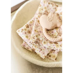 Jollein Lot de 3 Gant de Toilette Gaze de Coton Flower Fairies Multicolore 15x20 cm