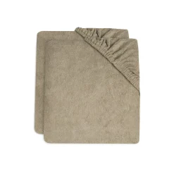 Jollein                    Lot de 2 housses matelas à langer Éponge    Olive Green            50x70 cm
