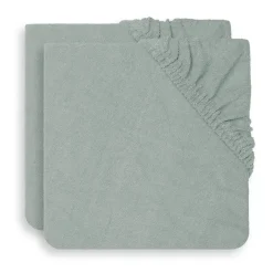 Jollein                    Lot de 2 housses matelas à langer Éponge    Ash Green            50x70 cm