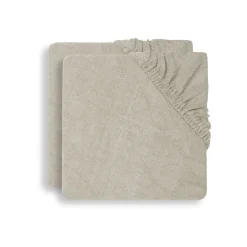 Jollein Lot de 2 housses matelas à langer Éponge Nougat 50x70 cm