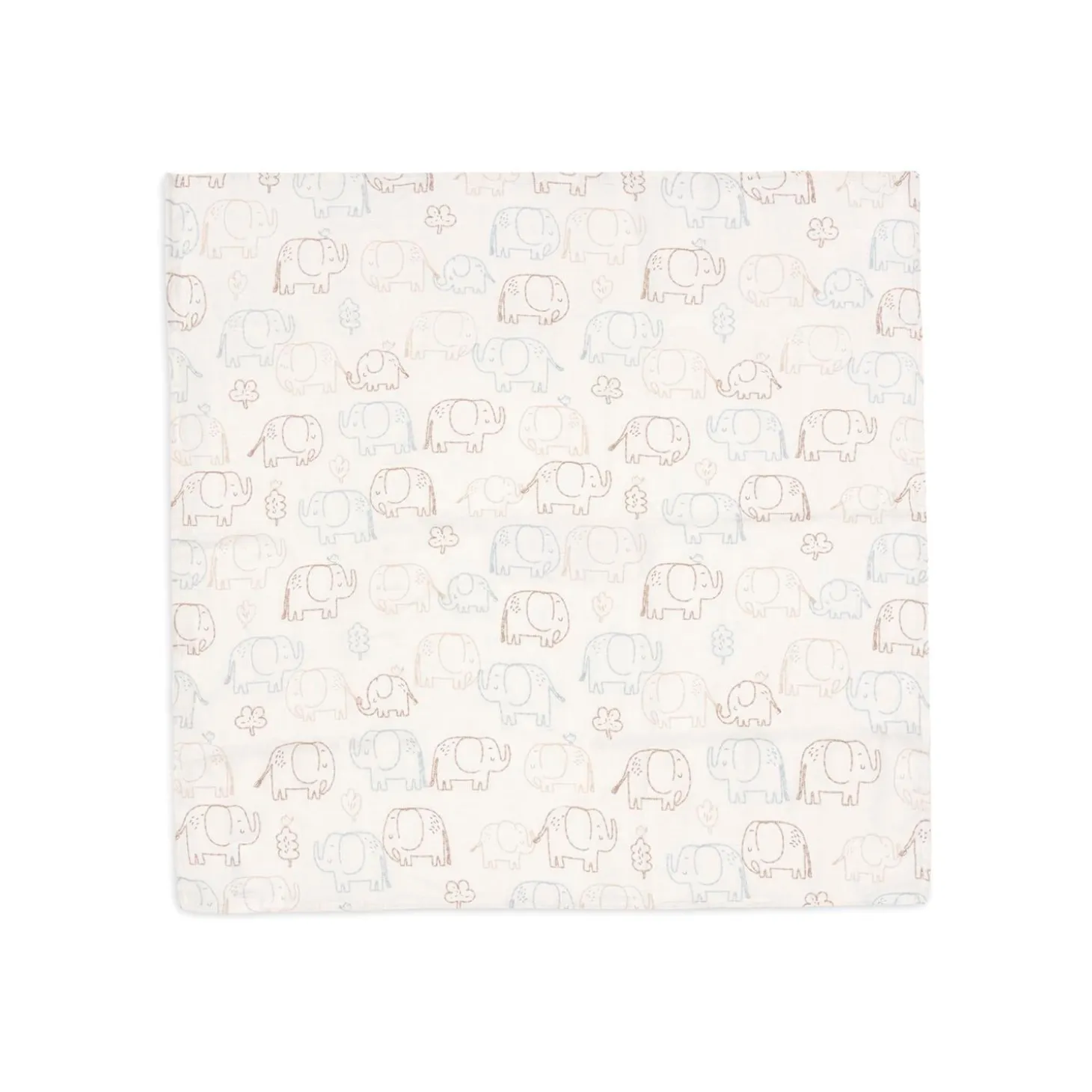 Jollein Lot de 3 Lange Gaze de Coton Small Elephant Tales Multicolore 70x70 cm