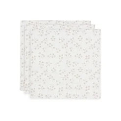 Jollein                    Lot de 3 Lange Gaze de Coton Small Leafy Dreams    Multicolore            70x70 cm