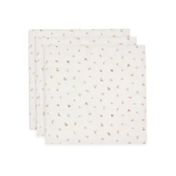Jollein                    Lot de 3 Lange Gaze de Coton Small Animal Friends    Multicolore            70x70 cm