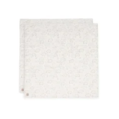 Jollein Lot de 2 Lange Gaze de Coton Large Elephant Tales Multicolore 115x115 cm