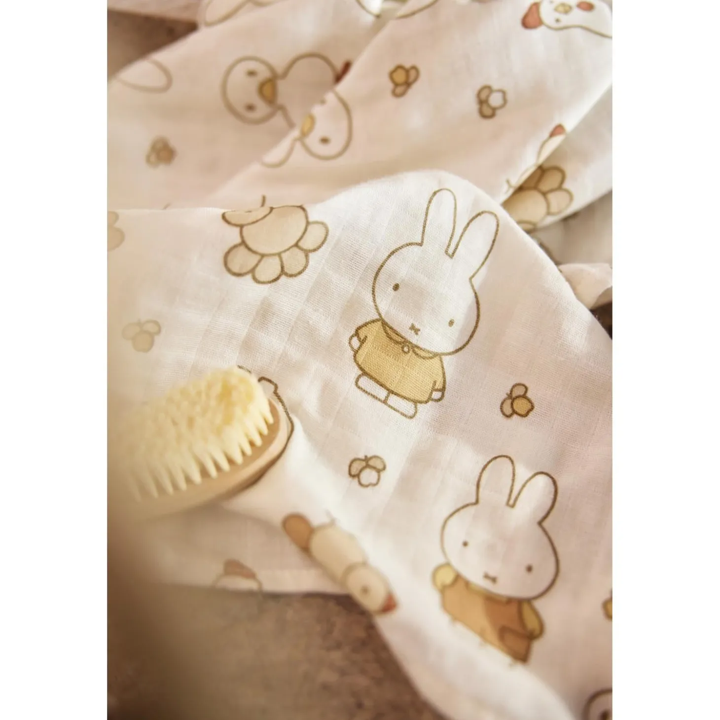 Jollein Lot de 3 Lange Gaze de Coton Small Miffy Family Farm Multicolore 70x70 cm