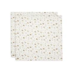 Jollein                    Lot de 2 Lange Gaze de Coton Large Miffy Family Farm    Multicolore            115x115 cm