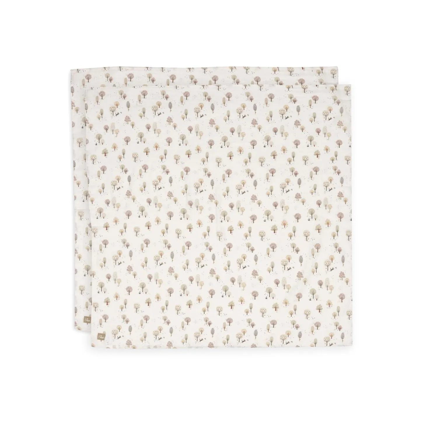 Jollein Lot de 2 Lange Gaze de Coton Large Tiny Park Multicolore 115x115 cm