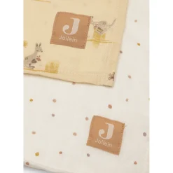Jollein Lot de 2 Lange Gaze de Coton Large Kangaroots Multicolore 115x115 cm