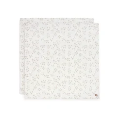 Jollein Lot de 2 Lange Gaze de Coton Large Leafy Dreams Multicolore 115x115 cm