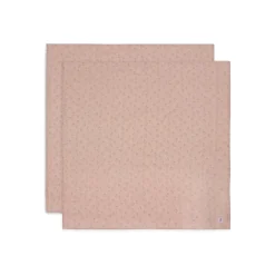 Jollein Lot de 2 Langes Gaze de Coton Miffy Silhouettes Wild Rose 115x115 cm