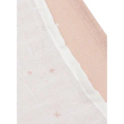 Jollein                    Lot de 3 Langes Gaze de Coton Twinkling     Wild Rose            70x70 cm