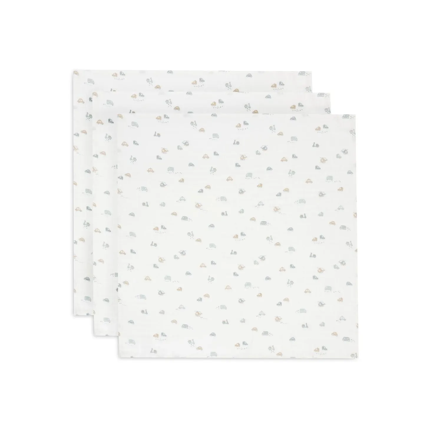 Jollein Lot de 3 Langes Gaze de Coton Small On The Go Multicolor 70x70 cm