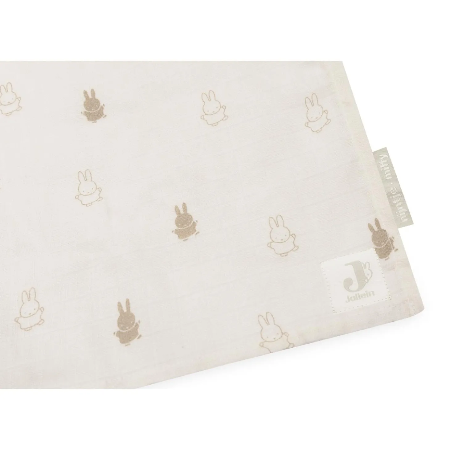 Jollein Lot de 2 Langes gaze de coton large Miffy Nougat 115x115 cm