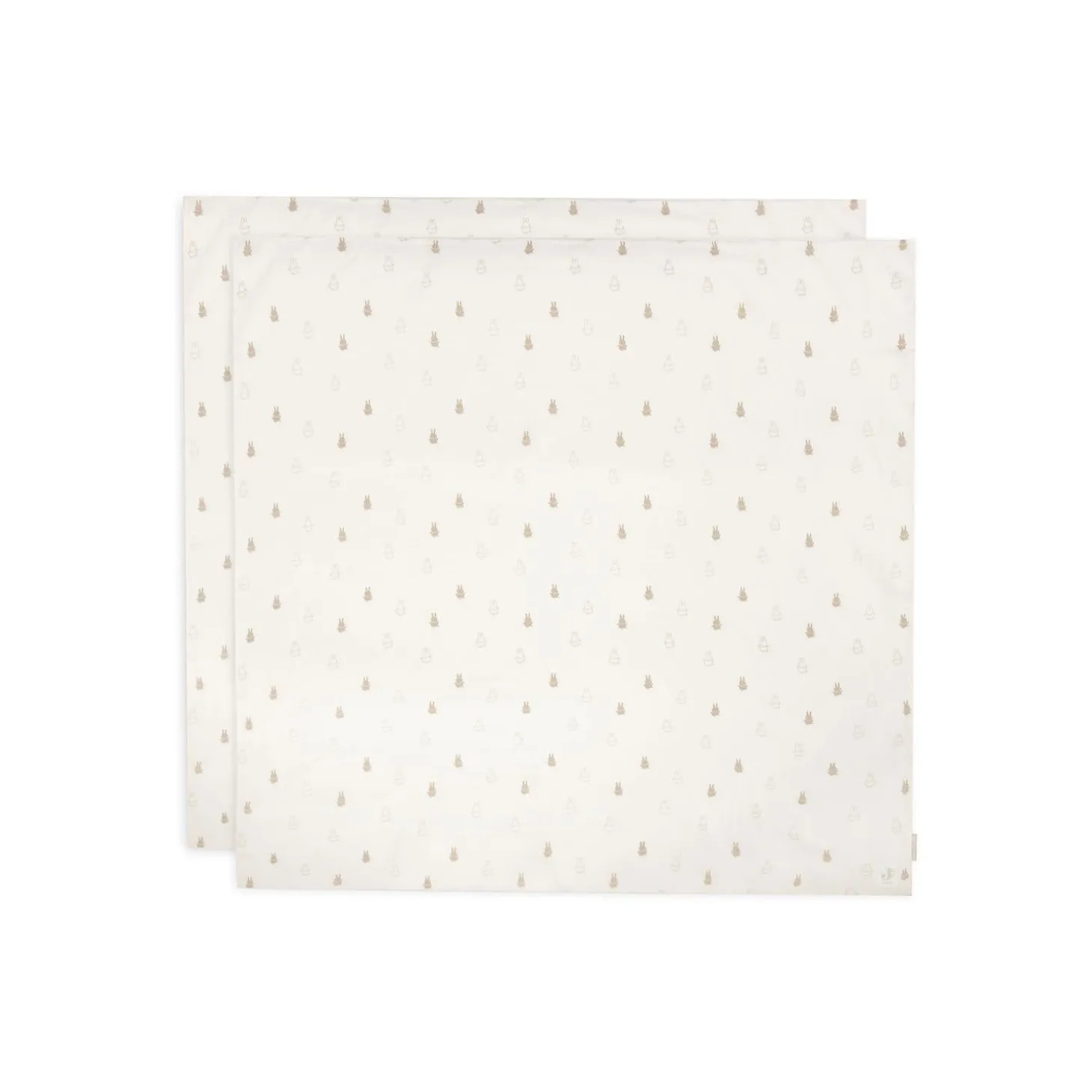 Jollein Lot de 2 Langes gaze de coton large Miffy Nougat 115x115 cm