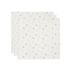 Jollein                    Lot de 3 Langes gaze de coton small Miffy    Olive Green            70x70 cm