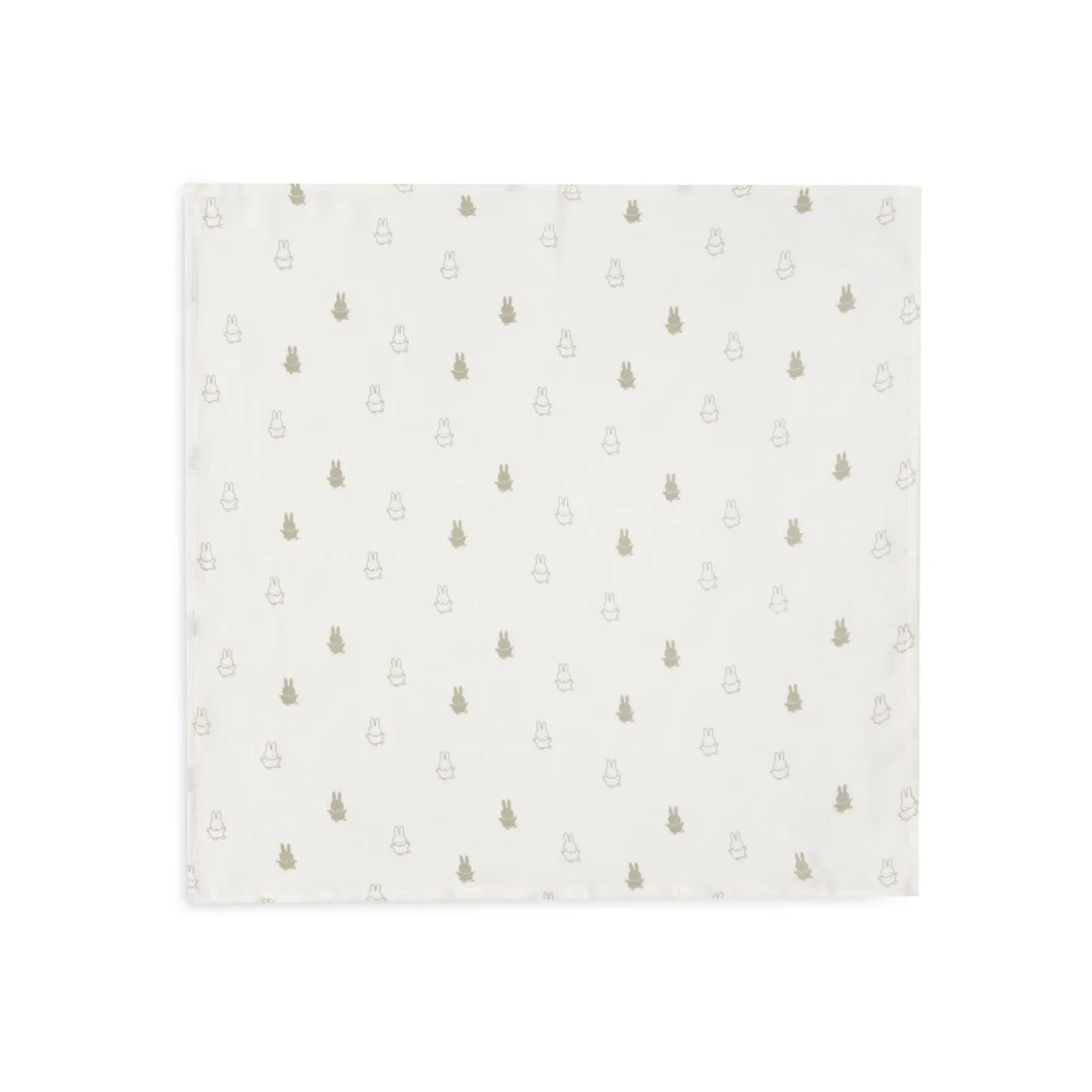 Jollein Lot de 3 Langes gaze de coton small Miffy Olive Green 70x70 cm