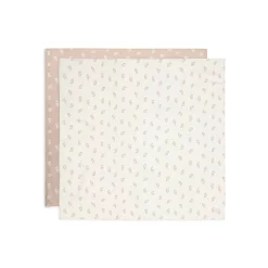 Jollein Lot de 2 langes gaze de coton large twig Wild Rose 115x115 cm