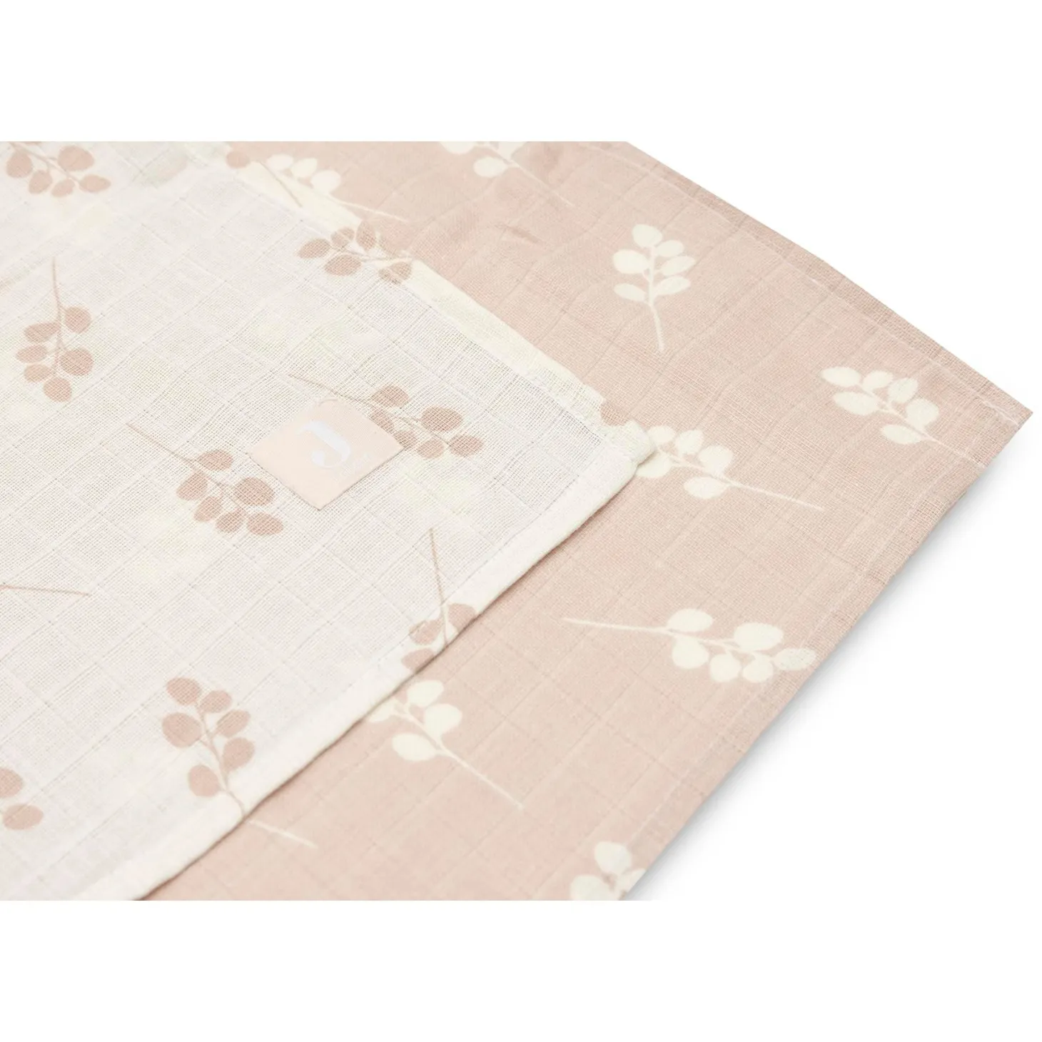 Jollein Lot de 2 langes gaze de coton large twig Wild Rose 115x115 cm
