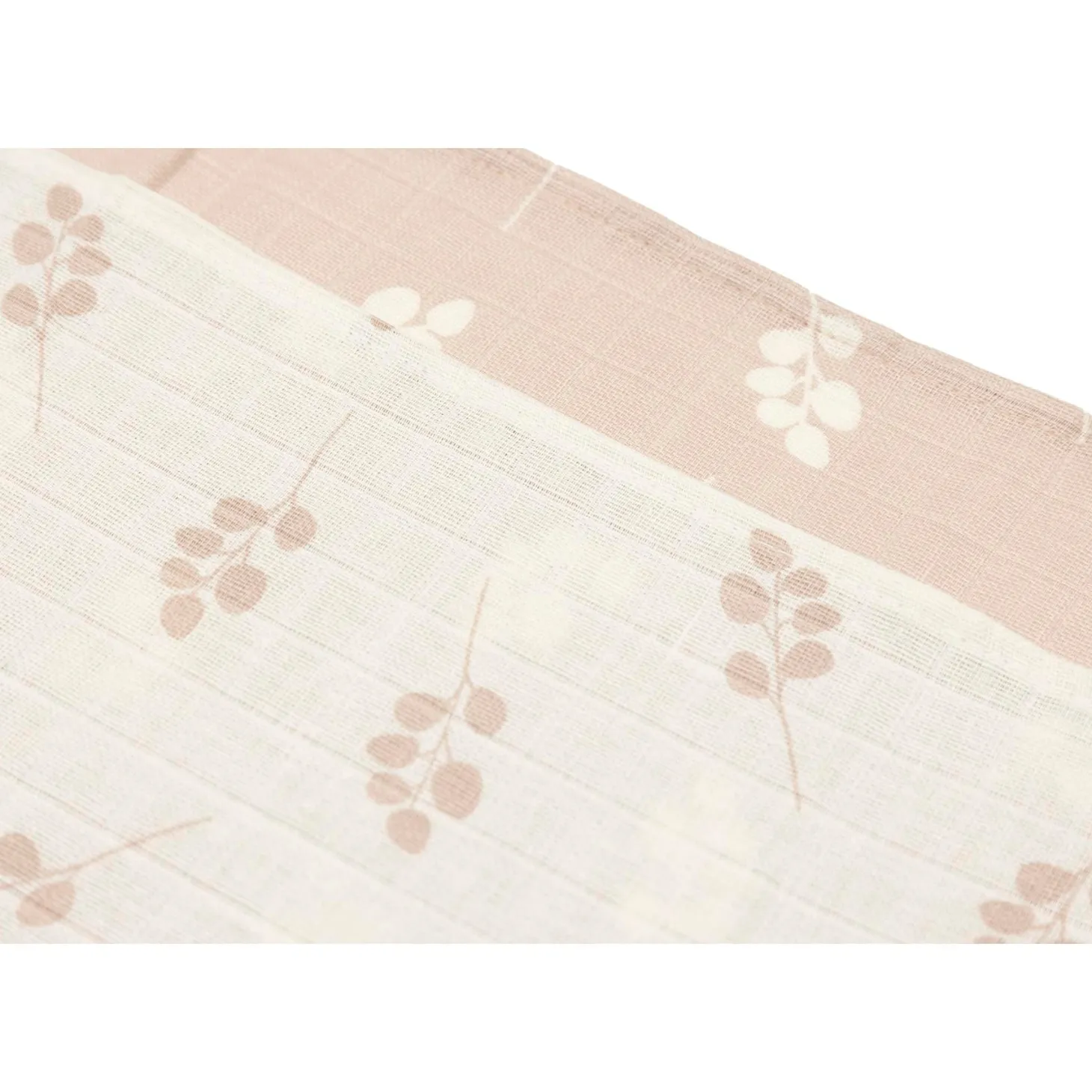 Jollein Lot de 3 langes gaze de coton small twig Wild Rose 70x70 cm
