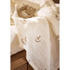 Jollein                    Lot de 2 Langes Gaze de Coton Nostalgic Ride     Multicolor            115x115 cm