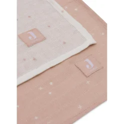 Jollein Lot de 2 Langes Gaze de Coton Twinkling Wild Rose 115x115 cm