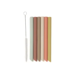 Jollein                    Lot de 6 Pailles Silicone Pailles    Multicolore