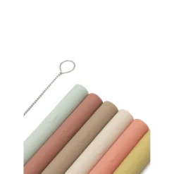 Jollein                    Lot de 6 Pailles Silicone Pailles    Multicolore