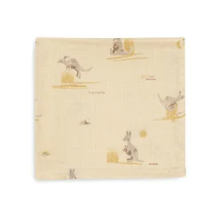 Jollein Lot de 3 Serviette Gaze de Coton Kangaroots Multicolore 31x31 cm