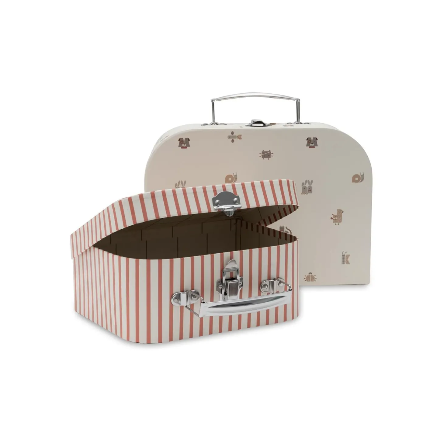 Jollein Lot de 2 Valisette à Jouets Animal Friends Multicolore