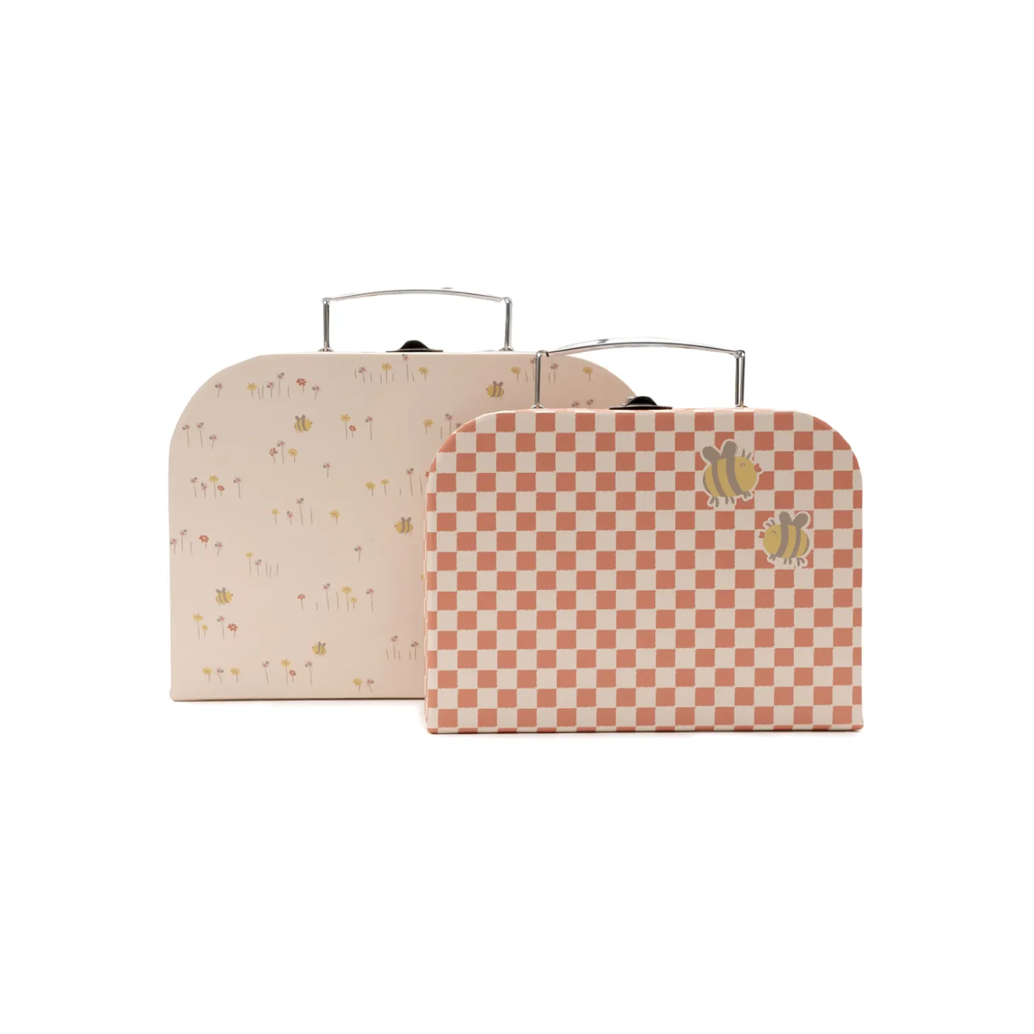 Jollein Lot de 2 Valisette à Jouets Pretty Picnic Multicolore
