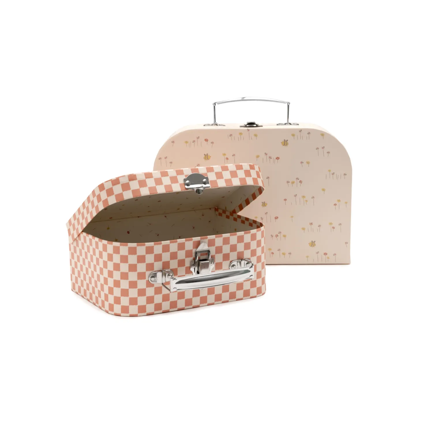 Jollein Lot de 2 Valisette à Jouets Pretty Picnic Multicolore