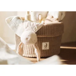 Jollein                    Panier de Rangement Cloudy Rib    Milky Coffee