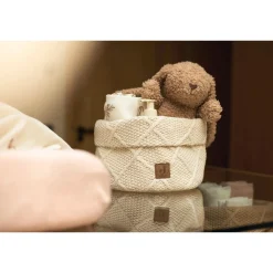 Jollein                    Panier de Soins Check Knit    Oatmeal