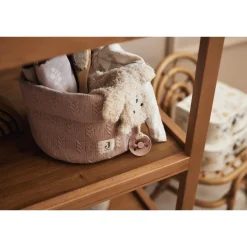 Jollein Panier de Soins grain knit Wild Rose