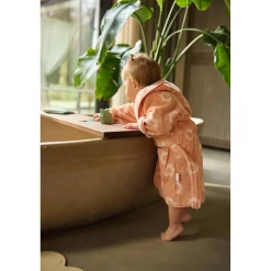 Jollein                    Peignoir Éponge Jacquard Flower    Wild Rose            1-2 ans