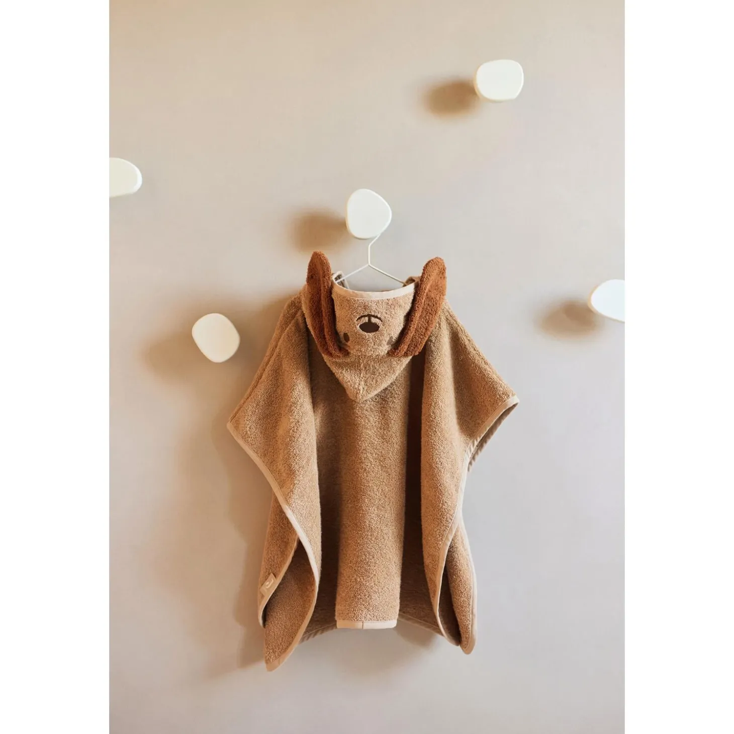 Jollein Poncho de bain Éponge Diego Biscuit