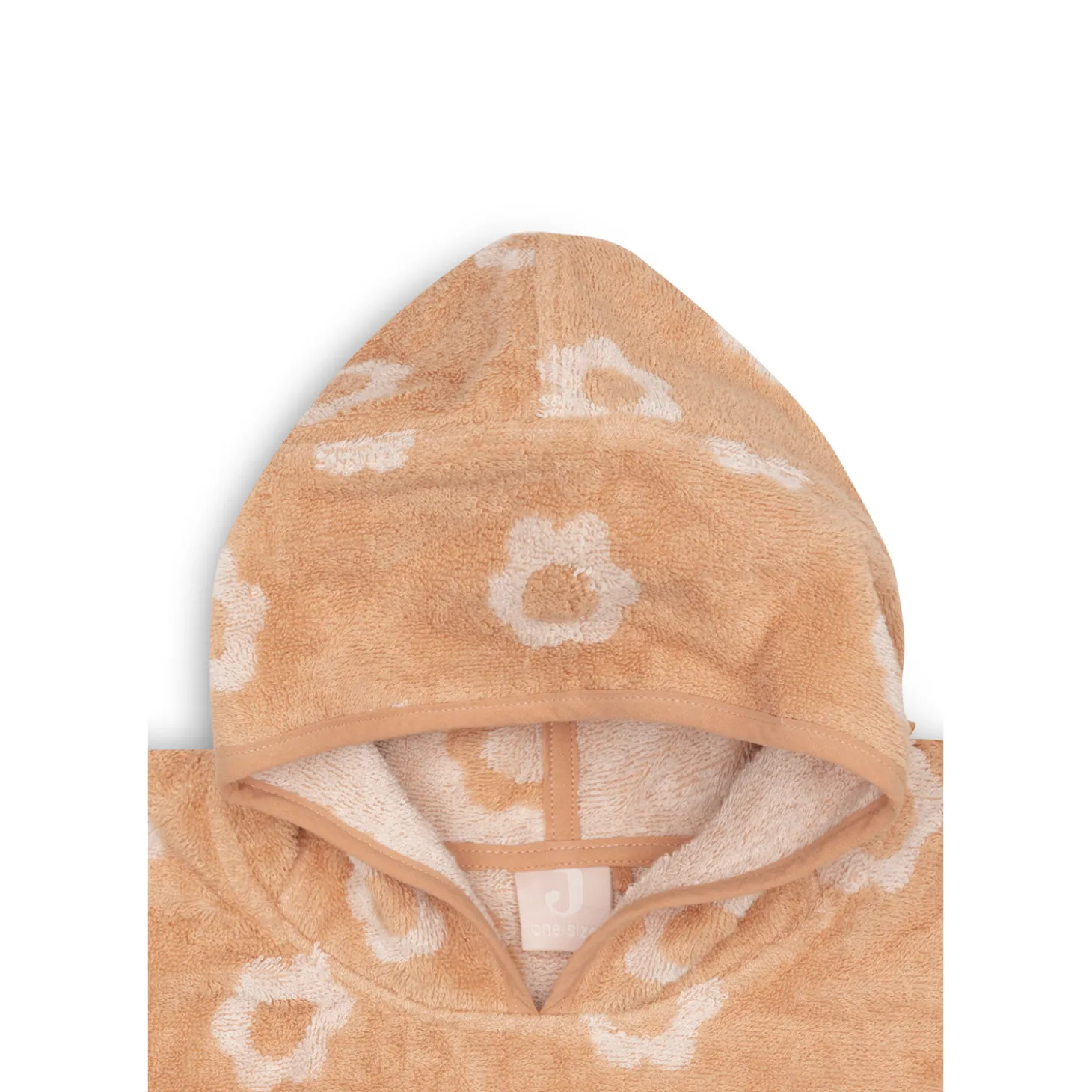 Jollein Poncho de Bain Éponge Jacquard Réversible Flower Wild Rose